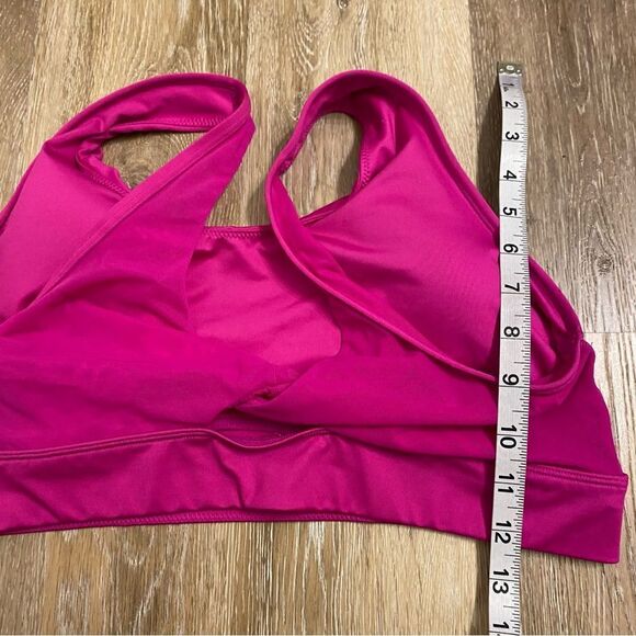 AVIA Low Support Wireless hot Pink Twisted mesh Back Sports Bra padded plus XXL - Picture 7 of 8
